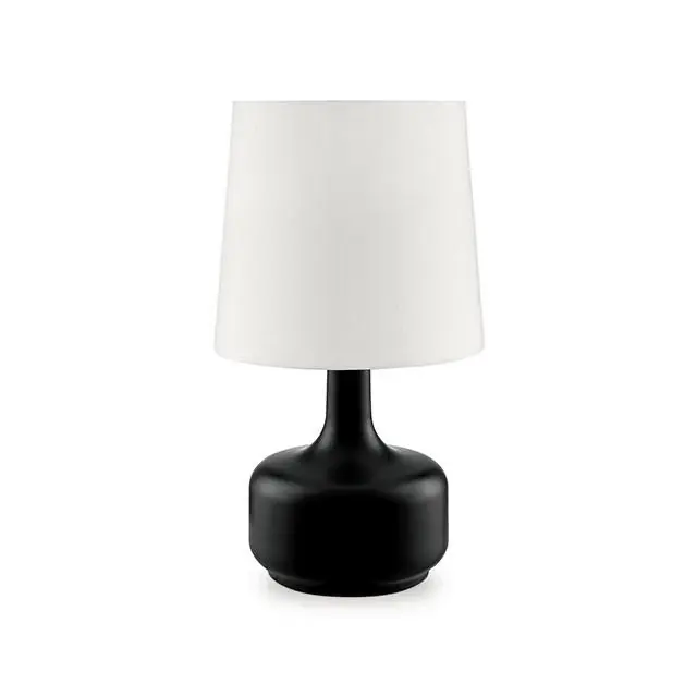 Farah Black 17"H Matte Black Table Lamp - FOA East