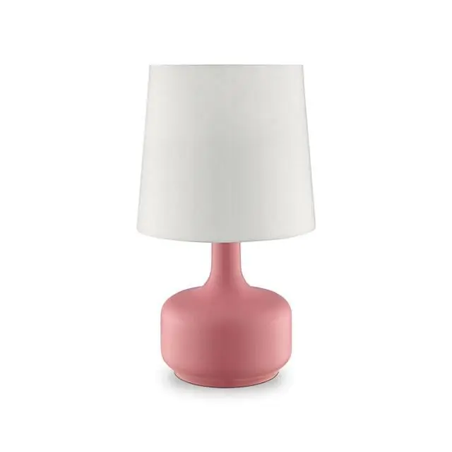 Farah Pink 17"H Matte Pink Table Lamp - FOA East