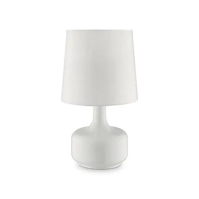 Farah White 17"H Glossy White Table Lamp - FOA East