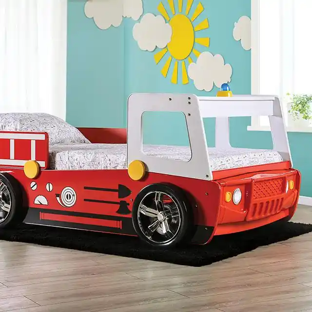 FIERSTALL Twin Bed, Red - FOA East