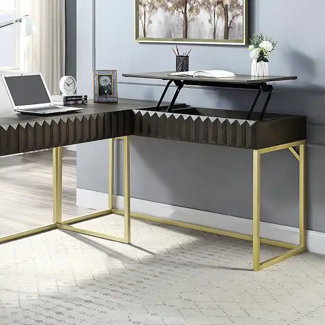 FREIBURG Corner Desk, Walnut - FOA East