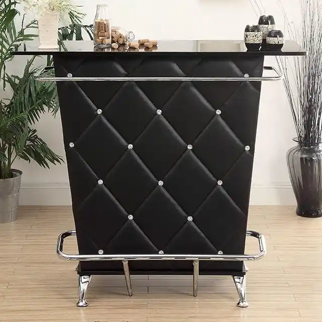 Fuero Black/Chrome Bar Table (K/D) - FOA East