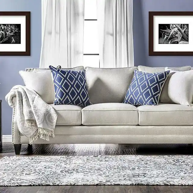Giovanni Beige/Blue Sofa - FOA East