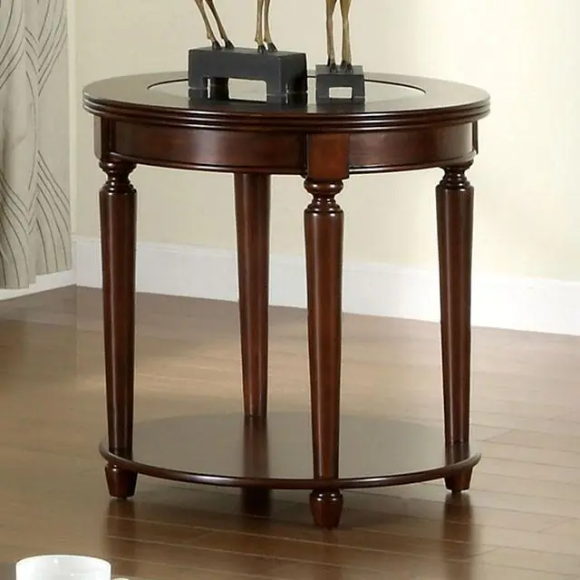 Granvia Dark Cherry End Table - FOA East