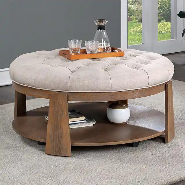 GUIS Round Coffee Table, Beige - FOA East