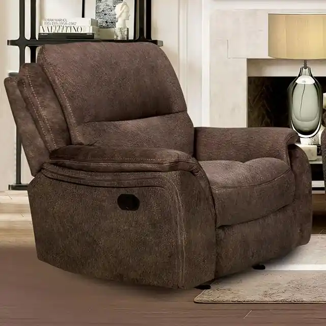 HENRICUS Glider Recliner, Dark Brown - FOA East