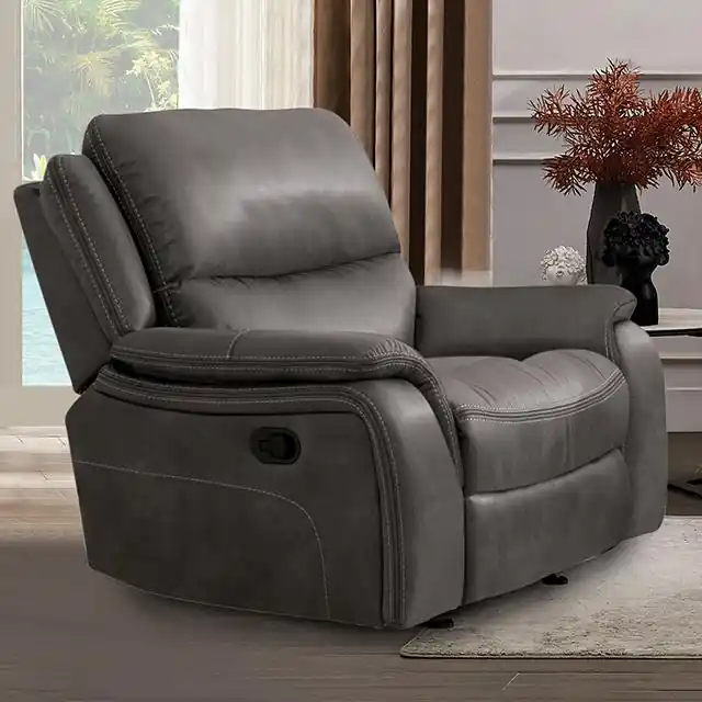 HENRICUS Glider Recliner, Dark Gray - FOA East
