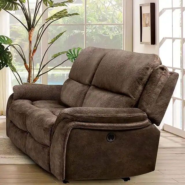 HENRICUS Loveseat, Dark Brown - FOA East