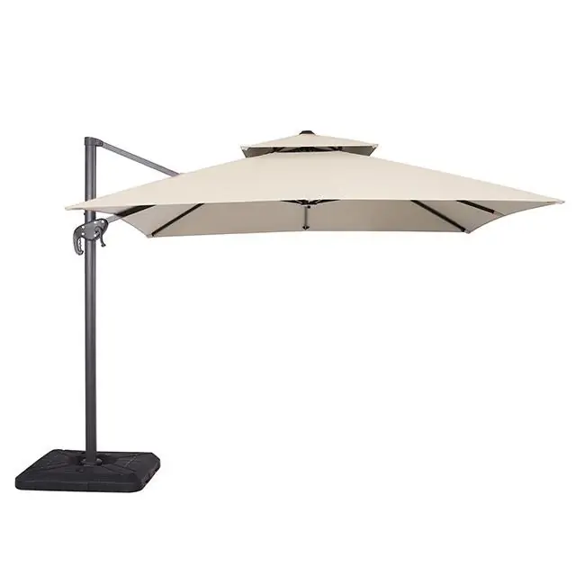 Hero 10 Ft Square Umbrella w/ Double Top + 37" Large Base - FOA East