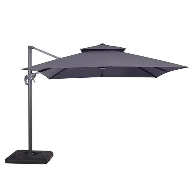 Hero 10 Ft Square Umbrella w/ Double Top + 37" Large Base - FOA East