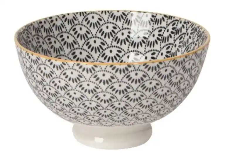 Stamped Dotted Scallop Bowl - NOW Designs
