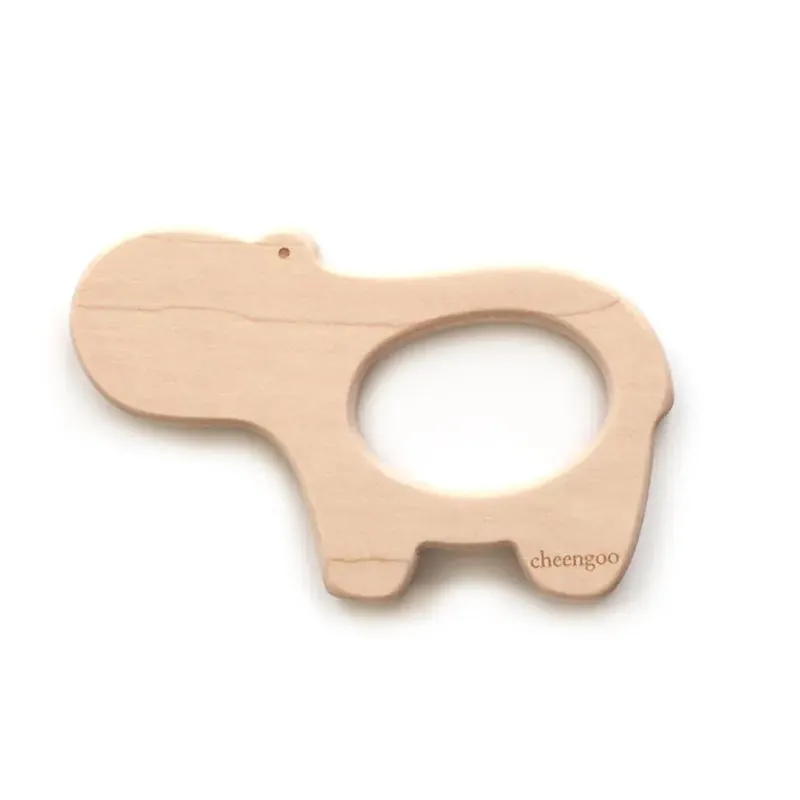 Hippo Wooden Teether - Cheengoo