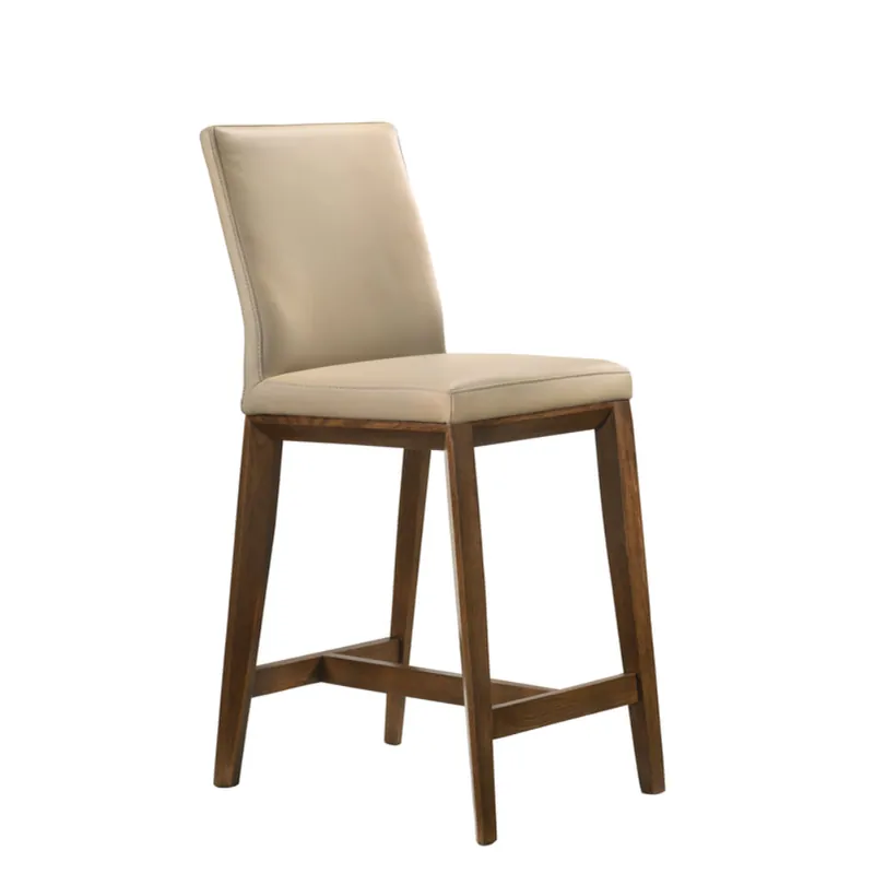 Aarhus Leather Dining Stool - Kube Imports