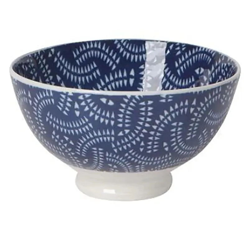 Stamped Indigo Bowl - NOW Designs