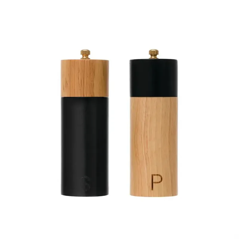 Two Tone Wood Salt + Pepper Mill - Bloomingville