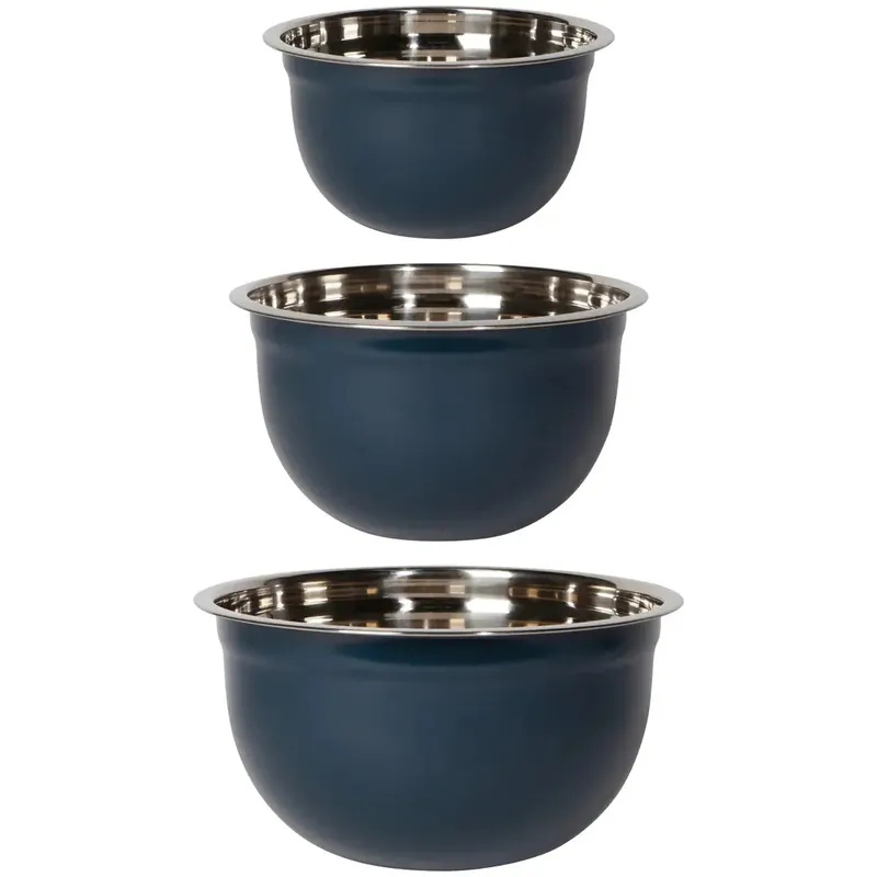 Matte Steel Nesting Mixing Bowls, Set of 3 - NOW Designs