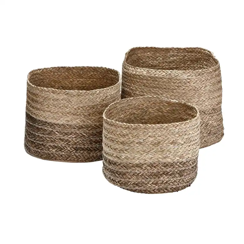Banana Leaf Stripe Basket - TAG