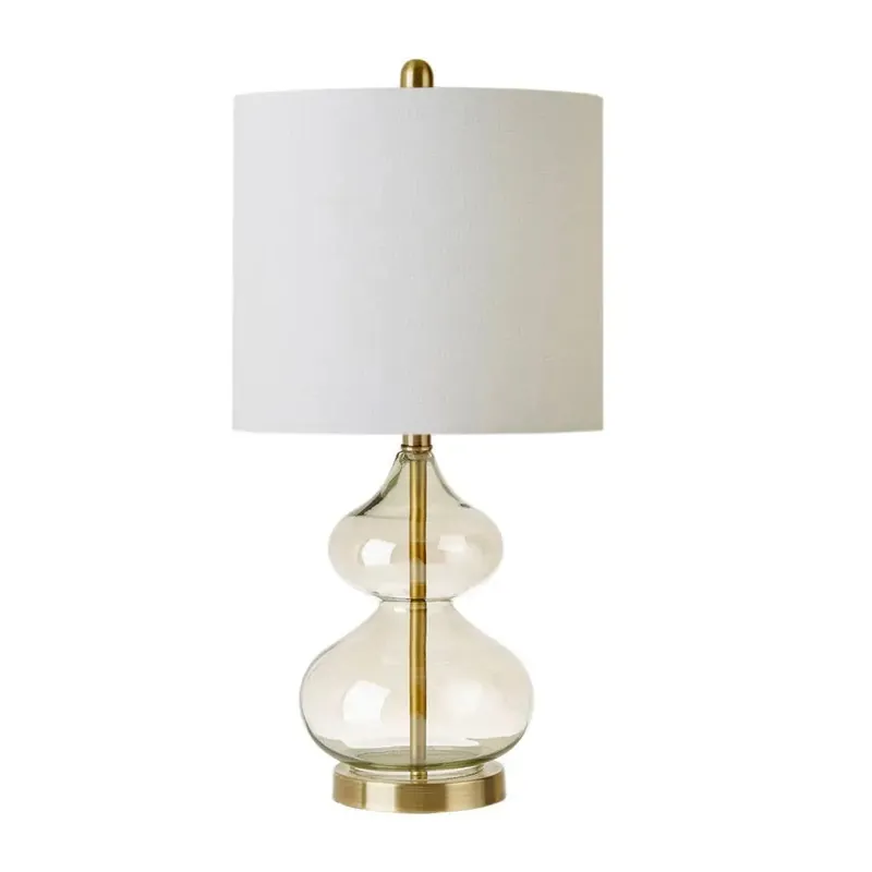 Gold Glass Clear Table Lamp, Gold Glass - Olliix