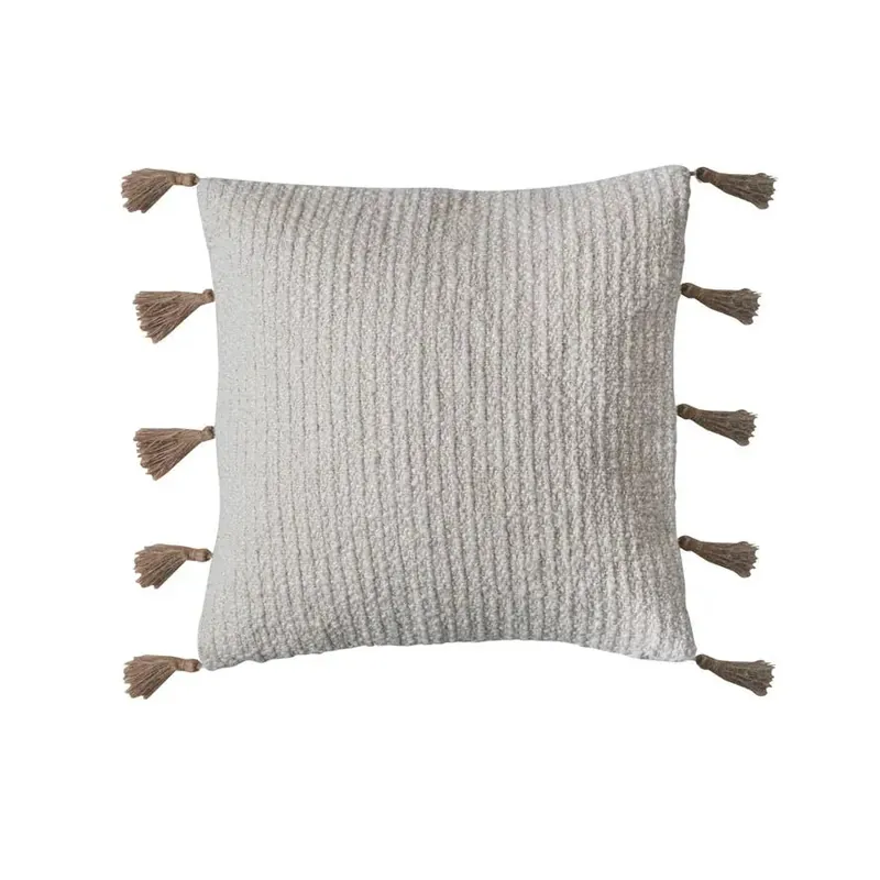 Square Cotton + Linen Blend Pillow - Bloomingville
