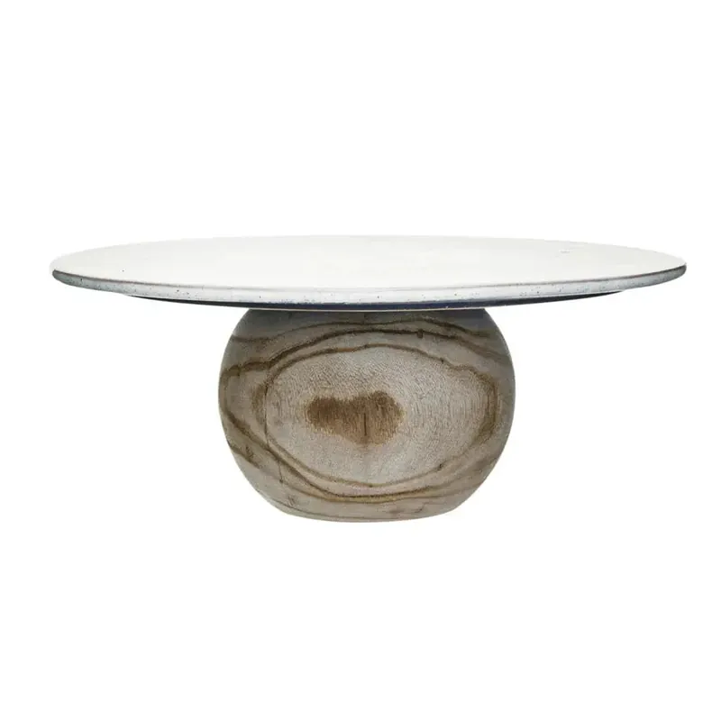 Stoneware Pedestal - Bloomingville