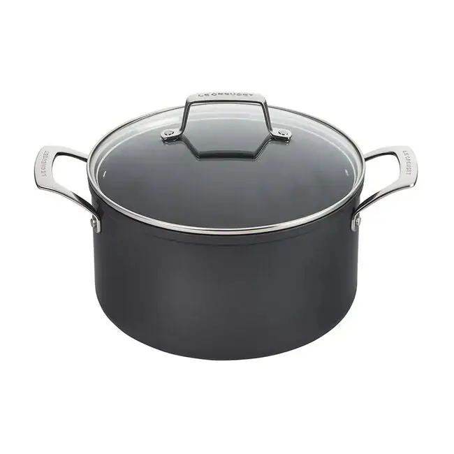 Essential Nonstick Ceramic Stockpot with Glass Lid - Le Creuset