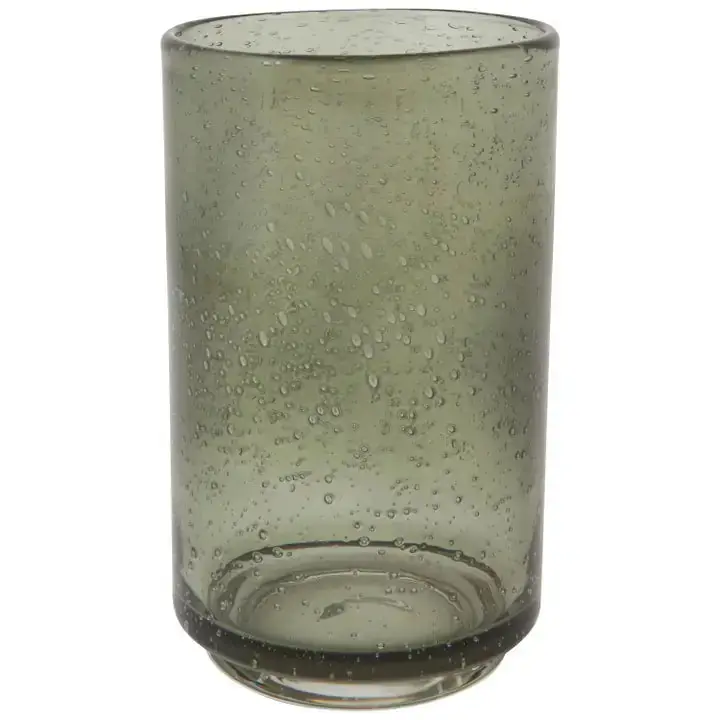 Agave Bubbled Drinking Glass, 17oz - Danica Heirloom