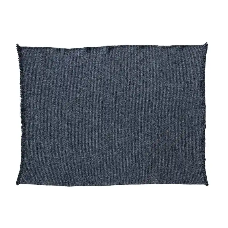 Stonewashed Cotton Blend Bouclé Throw with Fringe - Greenhouse Home