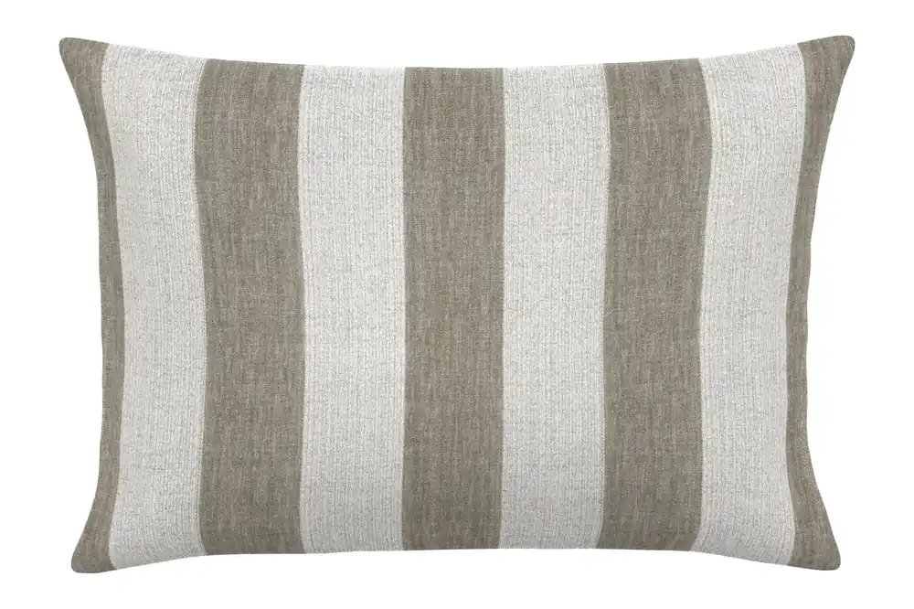 Earnest Collection Lumbar Outdoor Pillow, Ponder Fog - Casual Cushion