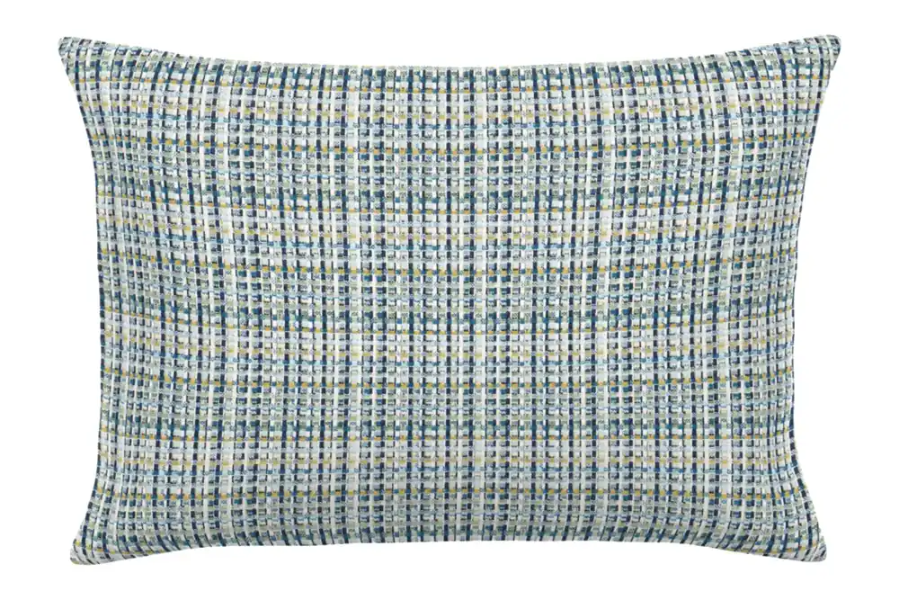 Earnest Collection Lumbar Outdoor Pillow, Principle Lagoon - Casual Cushion