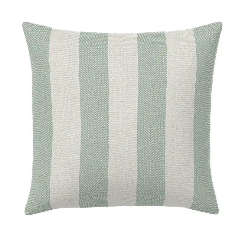 Earnest Collection Square Outdoor Pillow, Herringbone Stripe - Casual Cushion