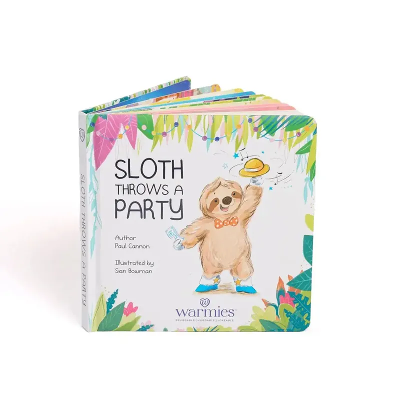 Sloth Throws a Party Book - Warmies