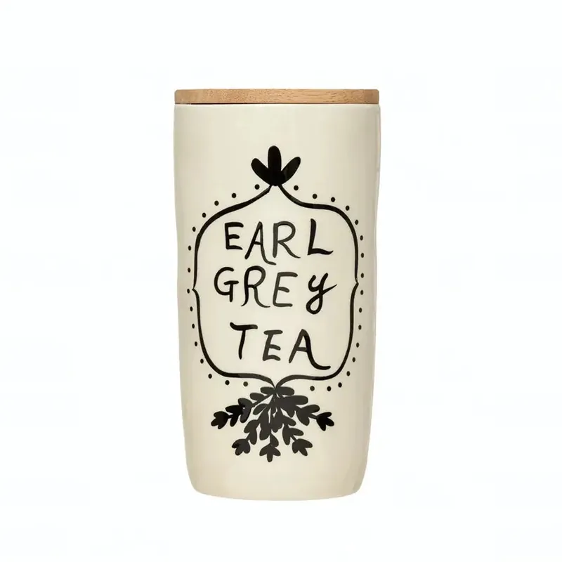Earl Grey Tea Stoneware Jar - Greenhouse Home
