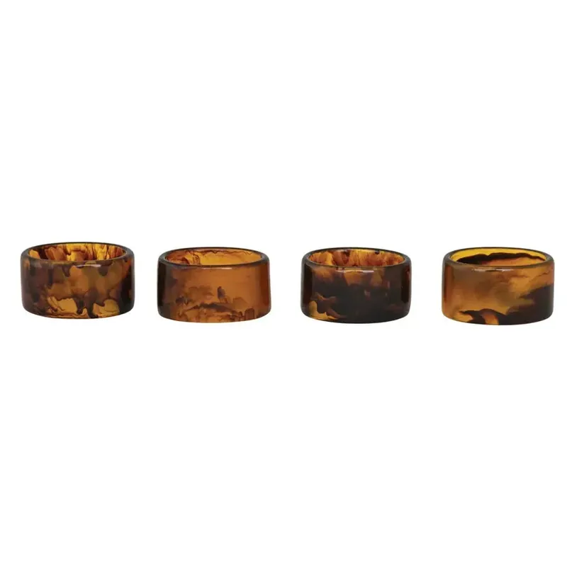 Tortoise Shell Napkin Ring - Greenhouse Home