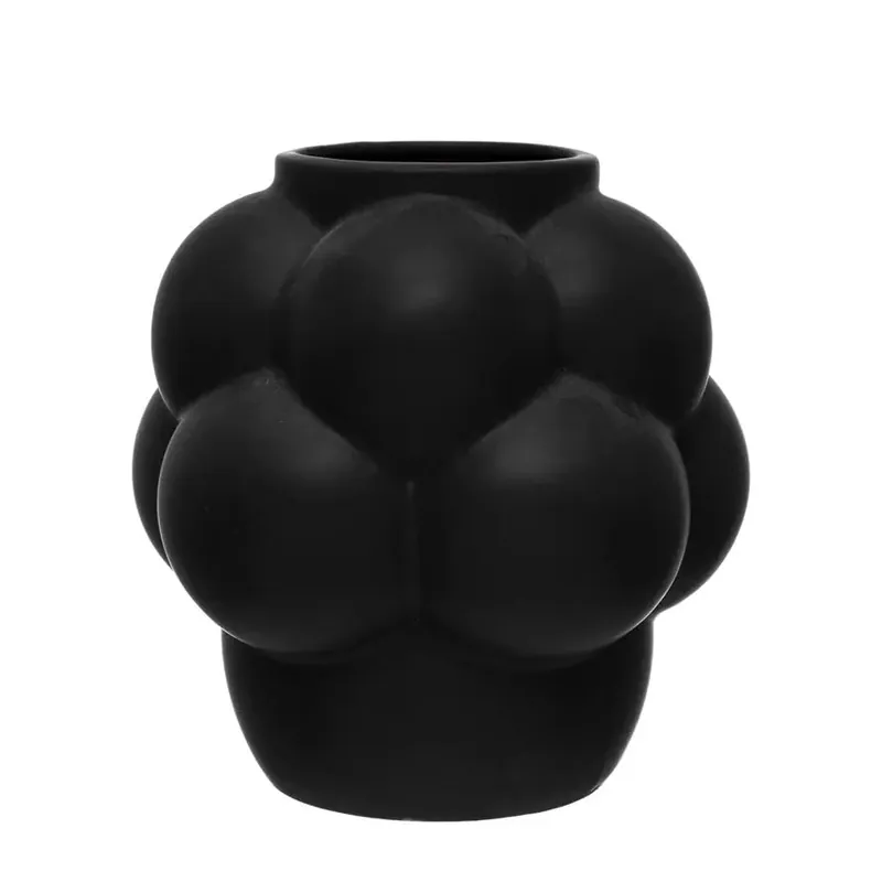 Stoneware Vase w/ Raised Dots - Greenhouse Home