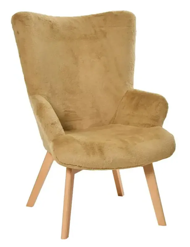 Plush Upholstered Wingback Arm Chair - Greenhouse Home