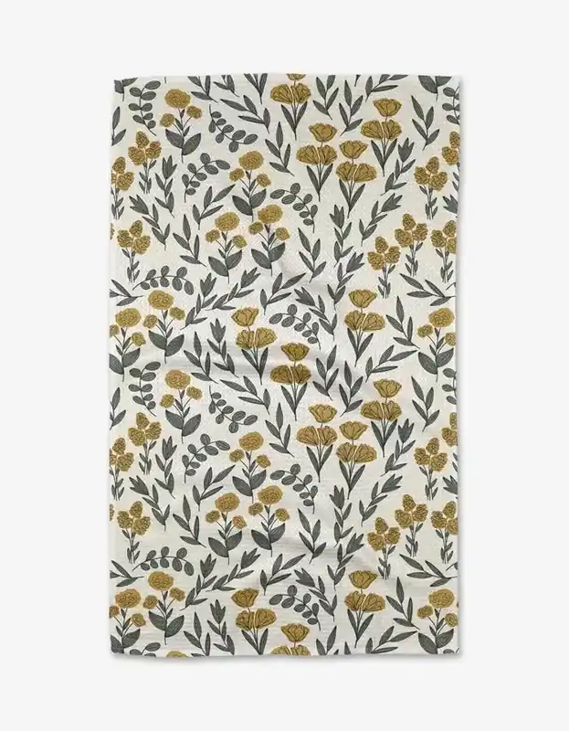 Charolette Yellow Tea Towel - Geometry