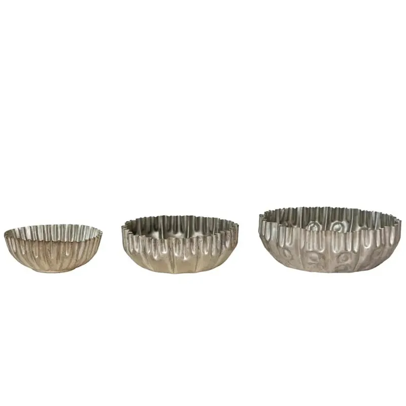 Decorative Fluted Stoneware Bowl - Greenhouse Home