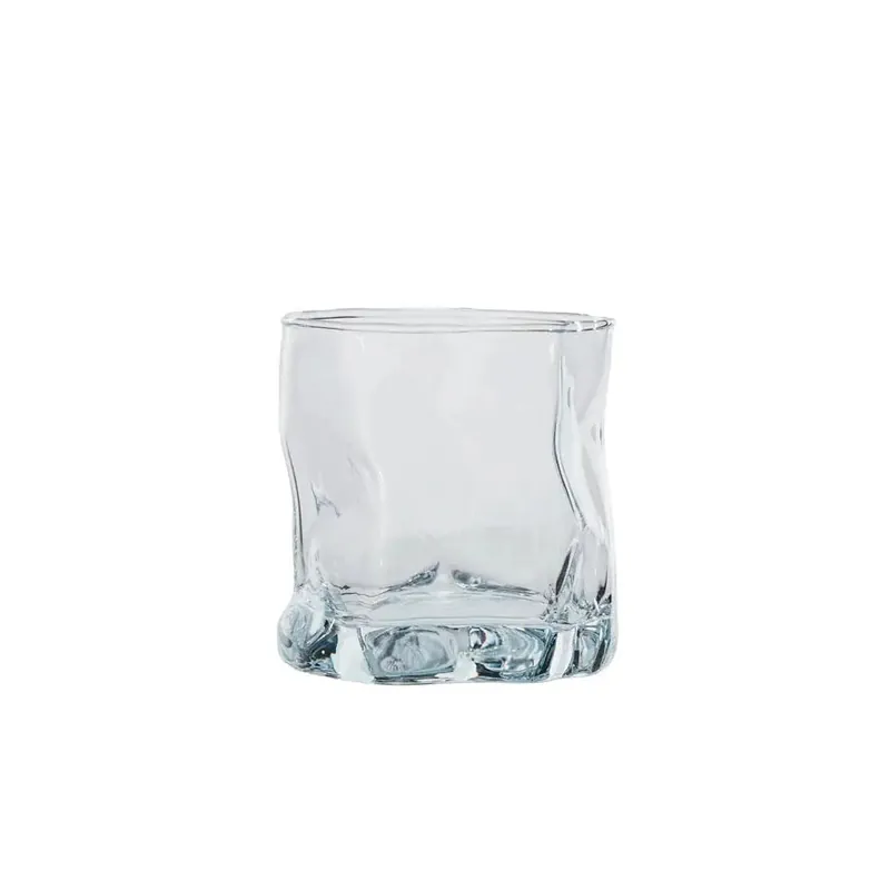 Organic Shaped Lowball Drinking Glass, 8oz - Greenhouse Home