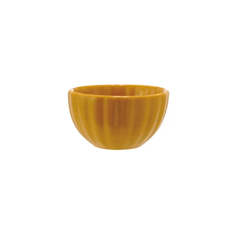 Fluted Stoneware Bowl with Reactive Glaze - Greenhouse Home