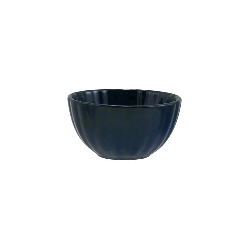 Ribbed Stoneware Bowl with Reactive Glaze - Greenhouse Home