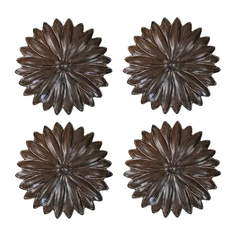 Cocoa Floral Stoneware Plate - Bloomingville