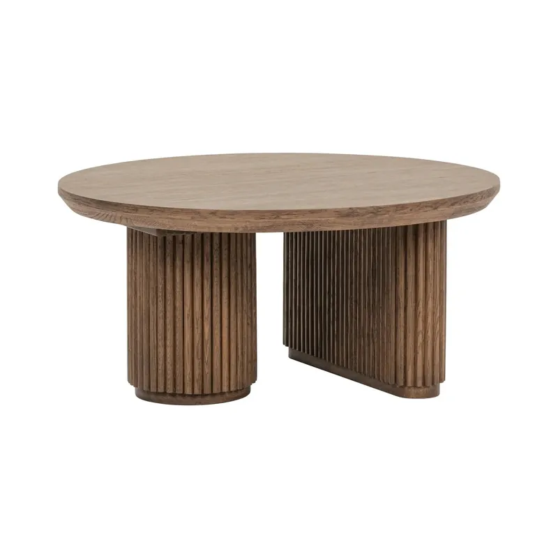 Vander Solid Wood Round Coffee Table - Classic Home