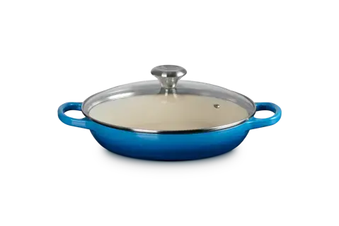 Le Creuset Signature Round Braiser with Glass Lid, 2.25 qt.