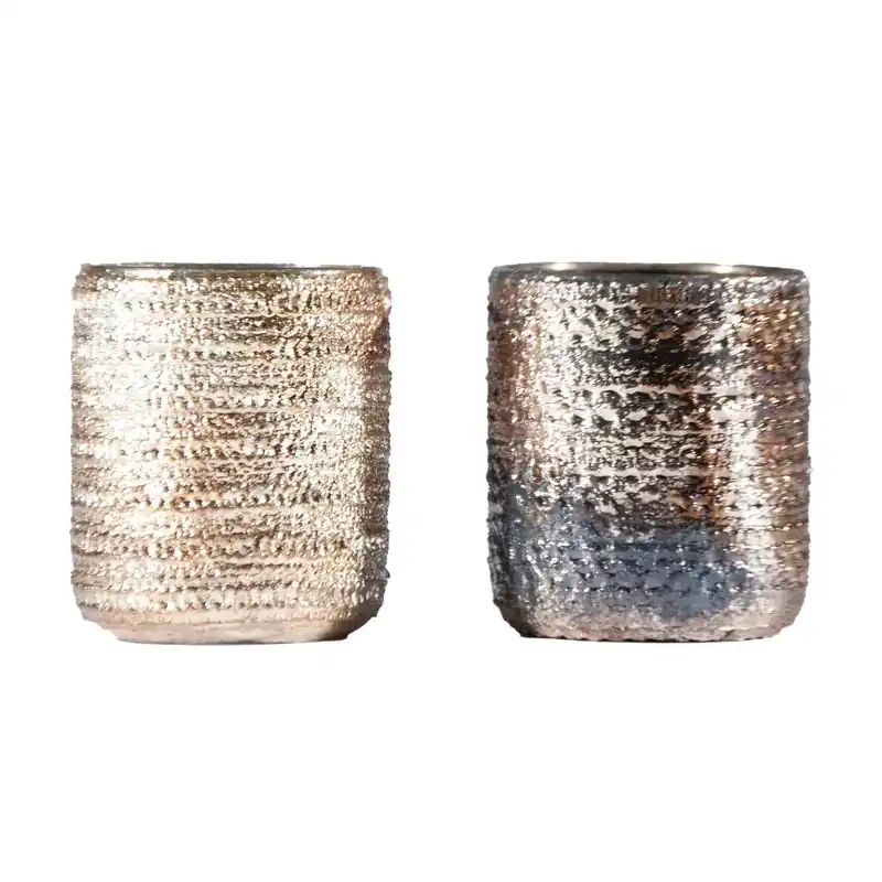 Embossed Glass Tealight/Votive Holder, 2 Styles - Greenhouse Home