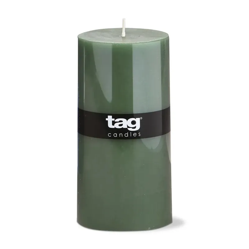 Hunter Green Color Studio Pillar Candle - TAG