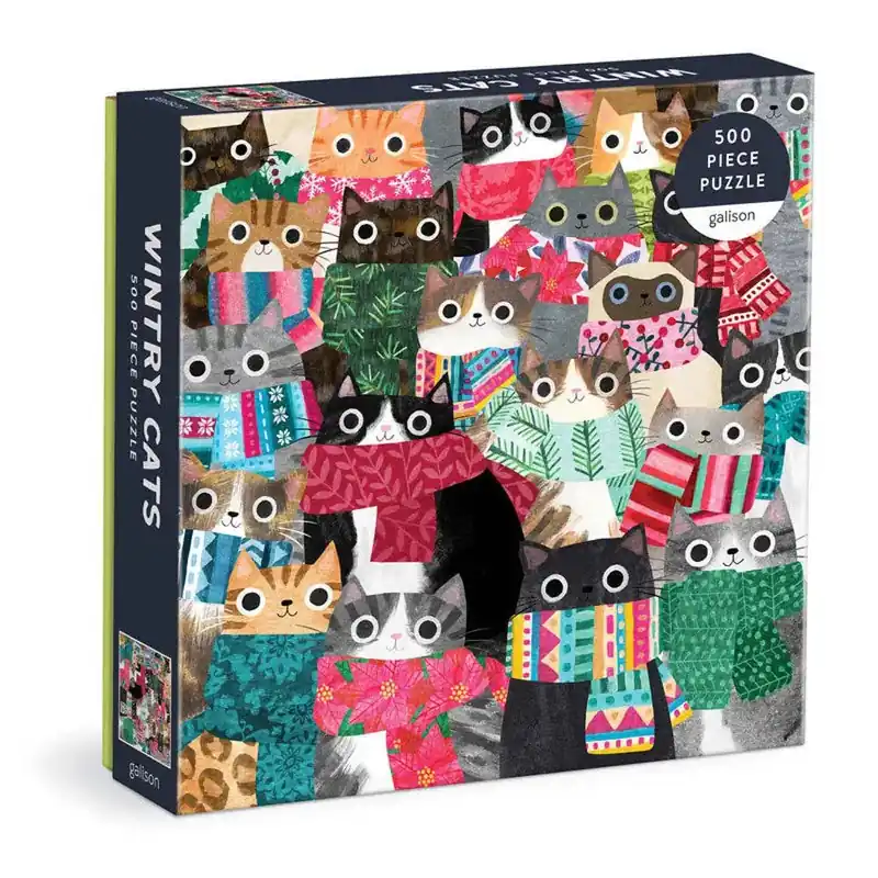 Wintry Cats 500 Piece Puzzle - Chronicle Books