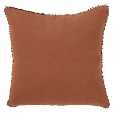 Pompom Pillow, Terracotta - Saro Lifestyle