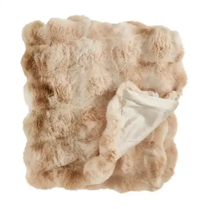 Soft Bubble Faux Fur Throw - Saro Lifestyle