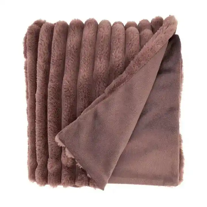 Cozy Comfort Faux Rabbit Fur Throw - Saro Lifestyle