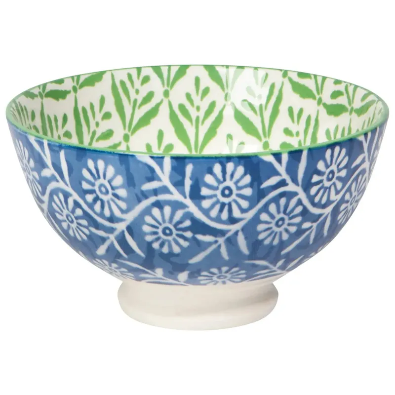 Green Leaf Stamped Bowl 4 inch - NOW Designs